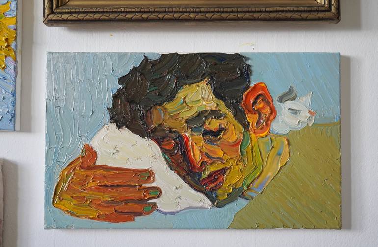 Original Impressionism Portrait Painting by Prisac Nicolae