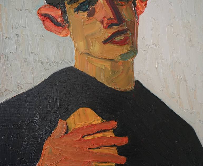 Original Impressionism Portrait Painting by Prisac Nicolae