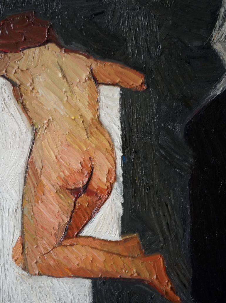 Original Impressionism Nude Painting by Prisac Nicolae