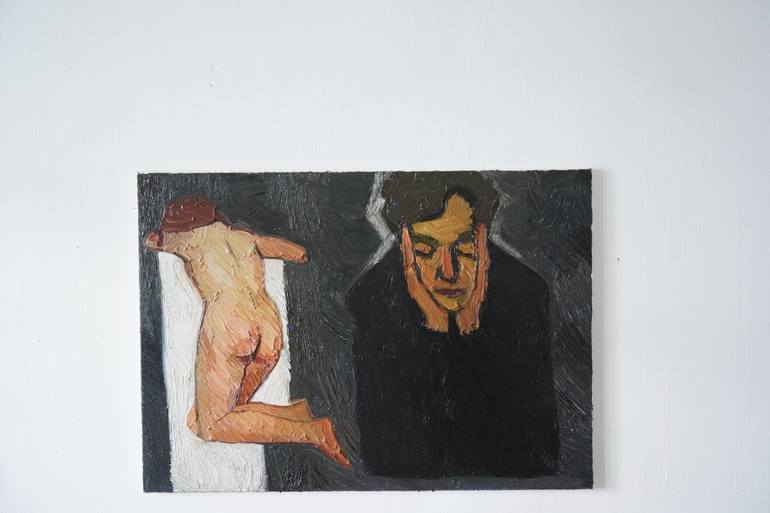 Original Nude Painting by Prisac Nicolae