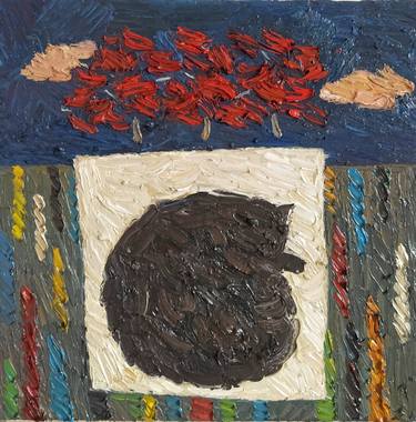 Original Impressionism Cats Paintings by Prisac Nicolae