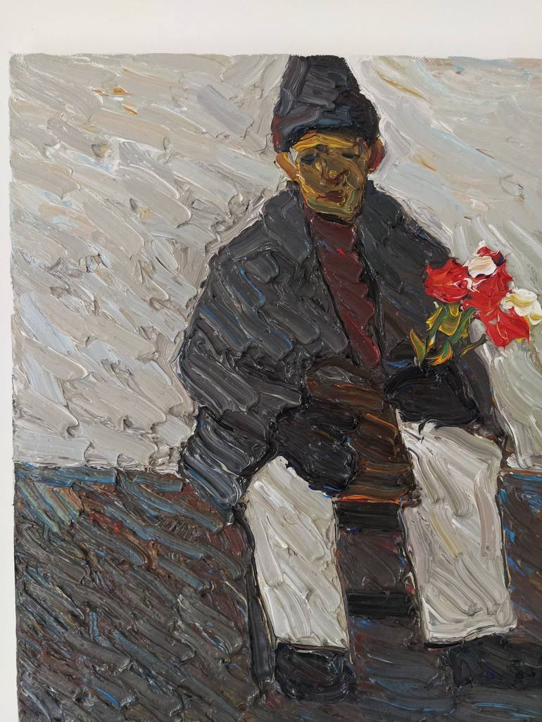 Original Impressionism Portrait Painting by Prisac Nicolae