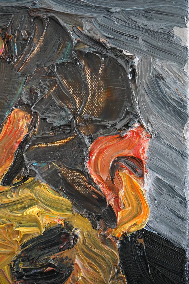 Original Expressionism People Painting by Prisac Nicolae