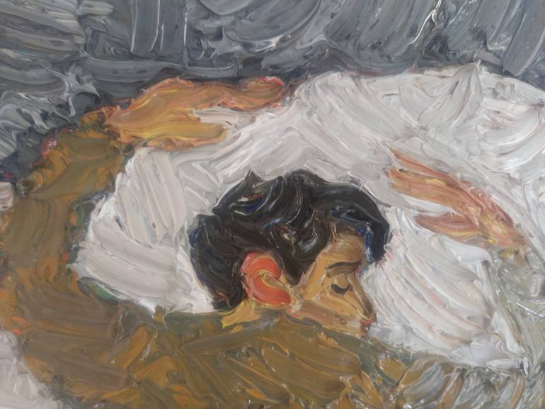 Original Impressionism Portrait Painting by Prisac Nicolae
