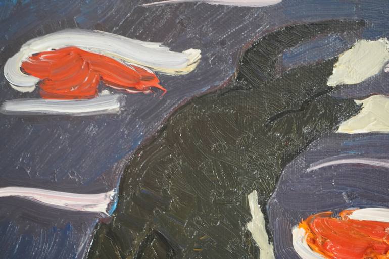 Original Expressionism Cats Painting by Prisac Nicolae