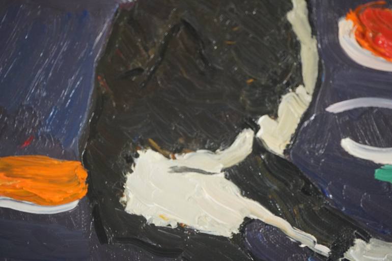 Original Expressionism Cats Painting by Prisac Nicolae