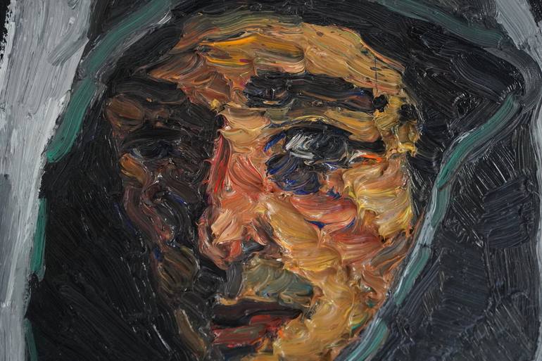 Original Expressionism Portrait Painting by Prisac Nicolae