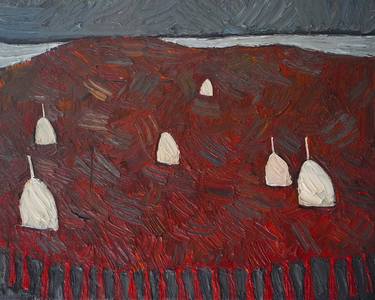 Original Abstract Expressionism Landscape Paintings by Prisac Nicolae