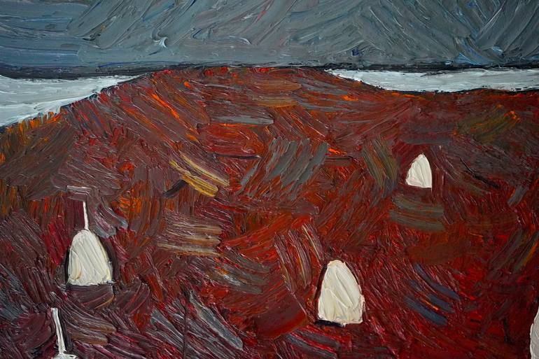 Original Abstract Expressionism Landscape Painting by Prisac Nicolae