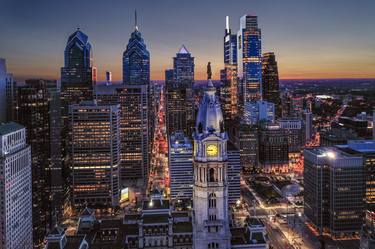 William Penn's View - Philly at Night - Limited Edition of 18 thumb