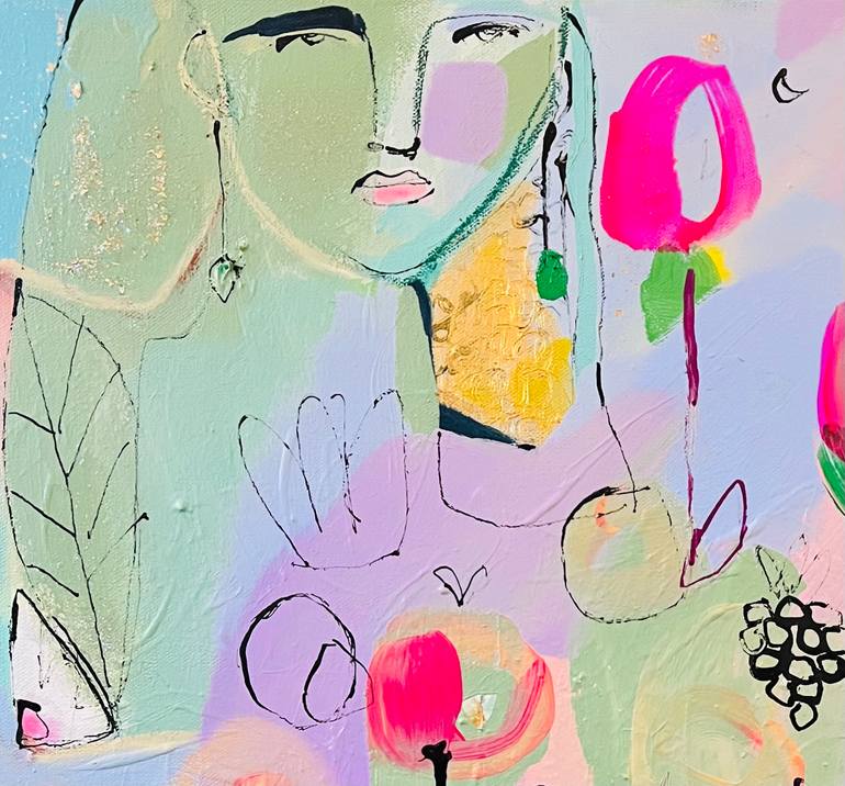 Original Abstract Expressionism Classical Mythology Painting by Amber Penney