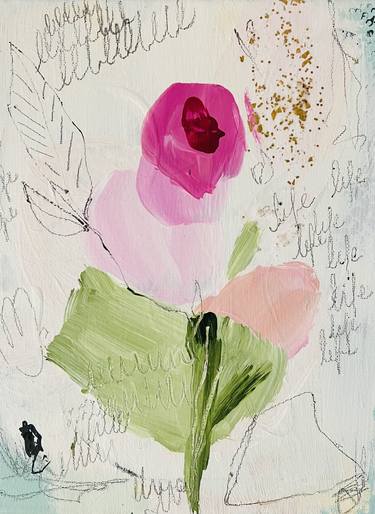 Original Abstract Expressionism Floral Paintings by Amber Penney
