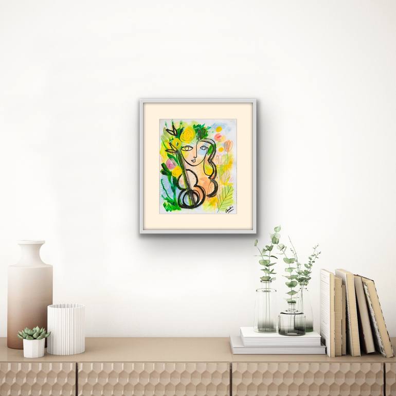 Original Abstract Expressionism Garden Painting by Amber Penney