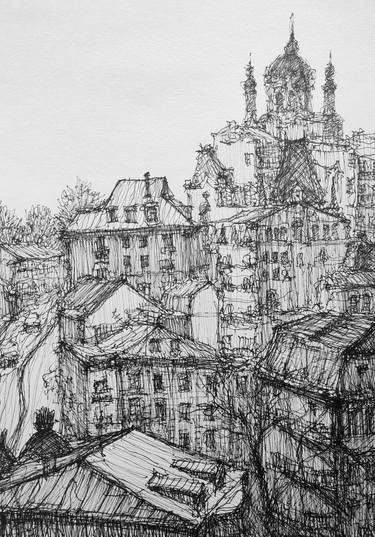 Print of Impressionism Architecture Drawings by Yurii Andreichyn