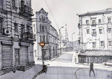 Original Cities Drawings by Yurii Andreichyn