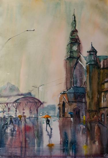 Original Expressionism Cities Paintings by Yurii Andreichyn