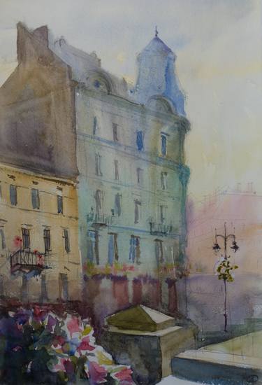 Original Impressionism Architecture Paintings by Yurii Andreichyn