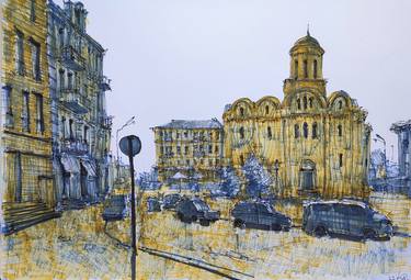 Print of Impressionism Cities Drawings by Yurii Andreichyn