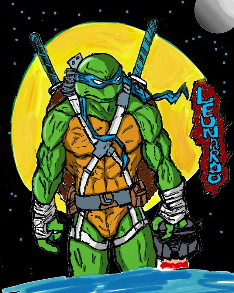 Teenage Mutant Ninja Turtles Leonardo Color Drawing