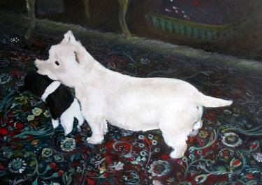 Print of Figurative Dogs Paintings by Jutta Buecker