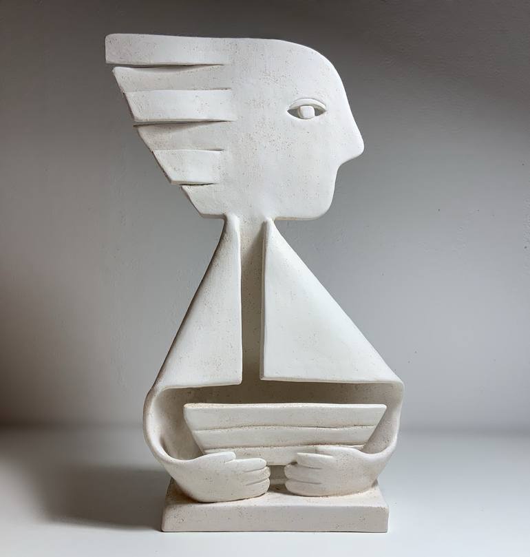 Original Figurative Boat Sculpture by Natalia Dobrzhanskaya