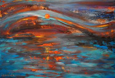 Original Abstract Seascape Paintings by Leonida Arte