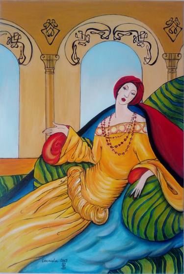 Print of Fine Art Women Paintings by Leonida Arte