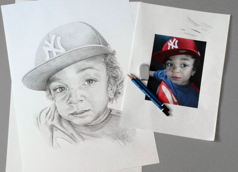 Original Figurative People Drawing by David Mauquoy