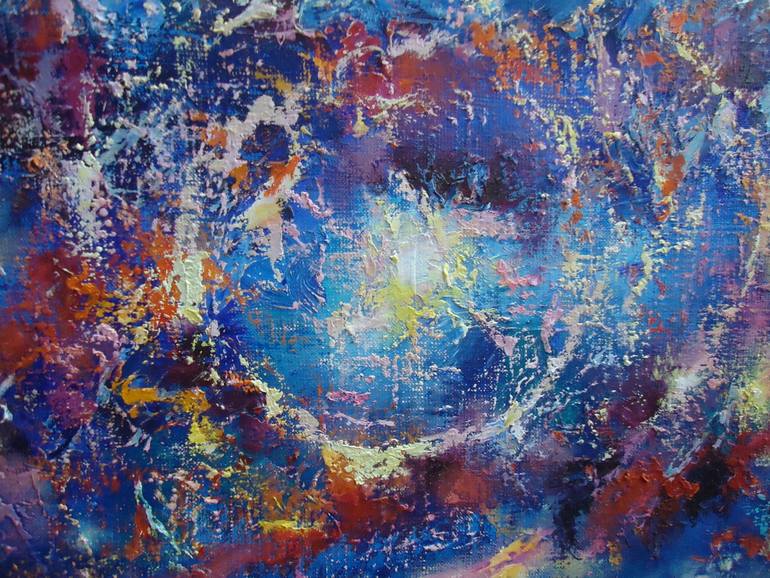 Original Abstract Expressionism Boat Painting by Sergey Mogilevsky