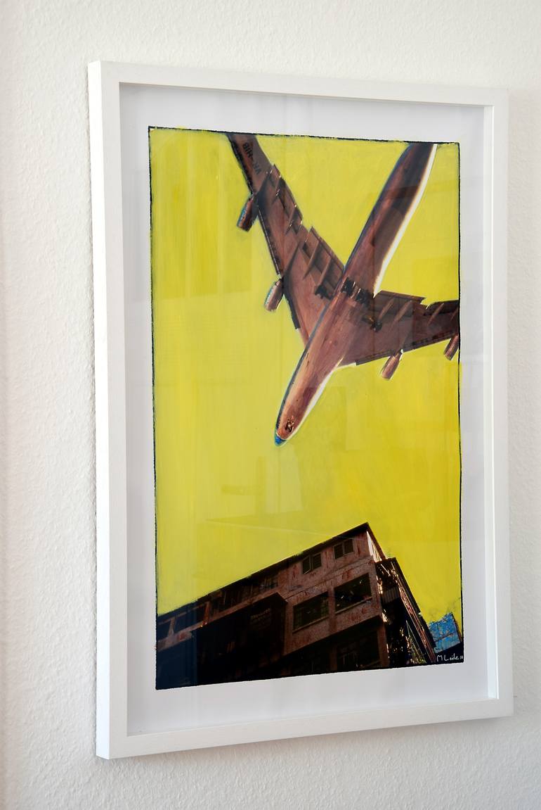 Original Fine Art Airplane Painting by Markus Leiste
