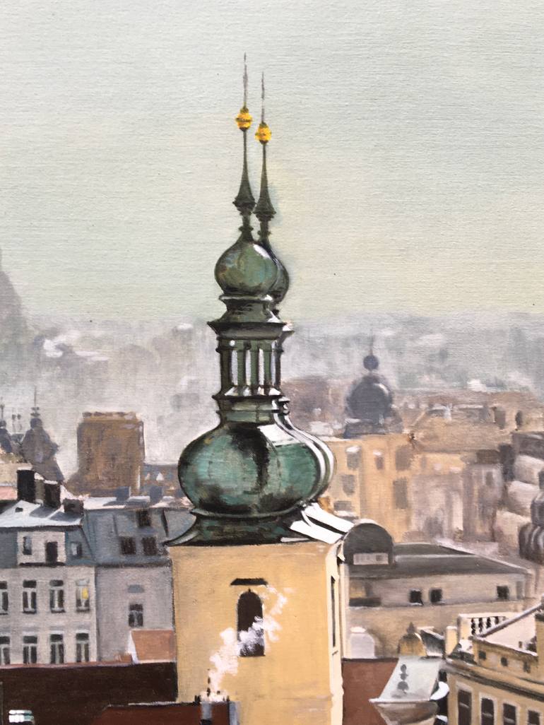 Original Figurative Cities Painting by Alison Chambers