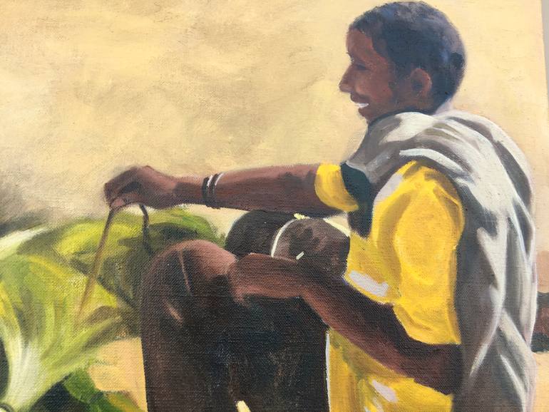 Original Documentary People Painting by Alison Chambers