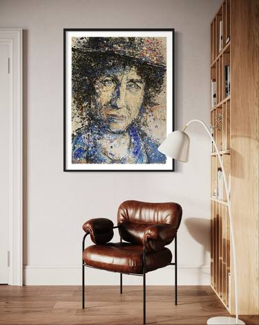 Bob Dylan Portrait-Oil painting - oil on canvas-Bob Dylan print thumb