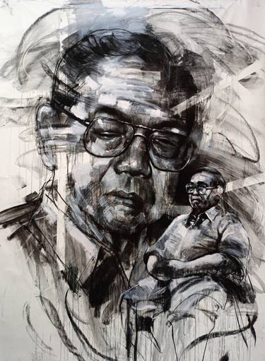 Original Abstract Expressionism Religion Drawings by Muh Ilyas Ruhiyat