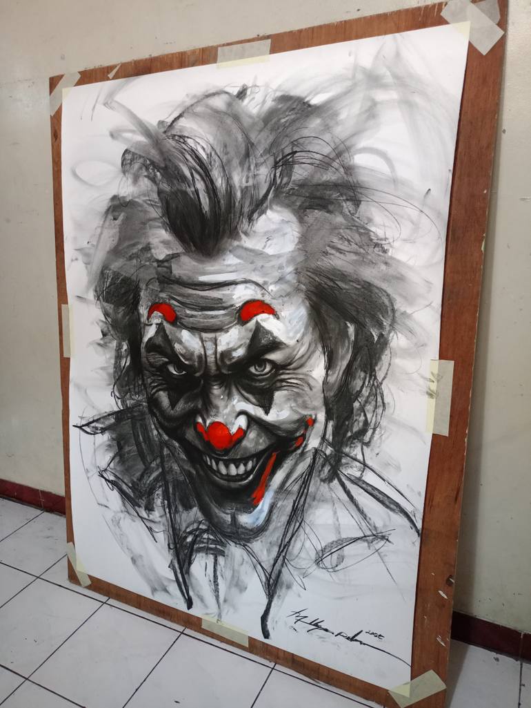 Original Expressionism People Drawing by Muh Ilyas Ruhiyat