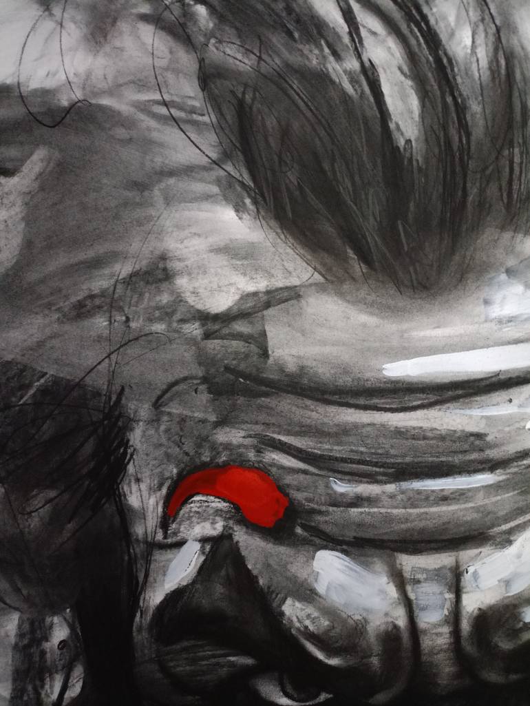 Original Expressionism People Drawing by Muh Ilyas Ruhiyat