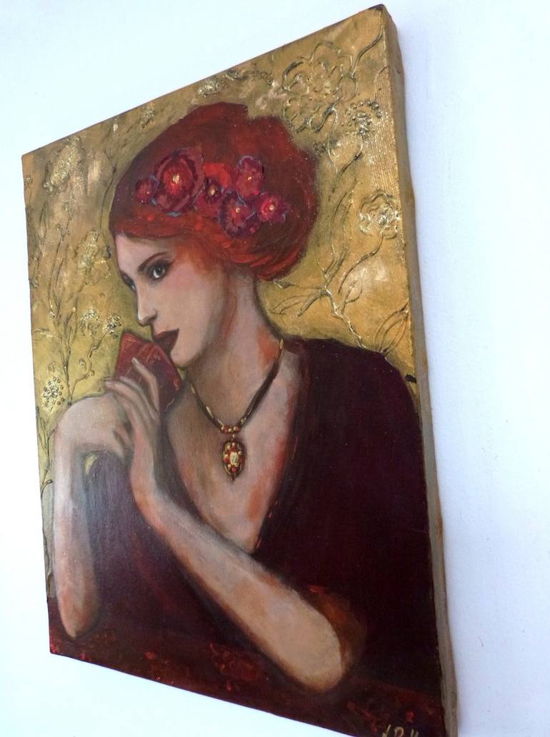 Original Figurative Women Painting by Loetitia Pillault