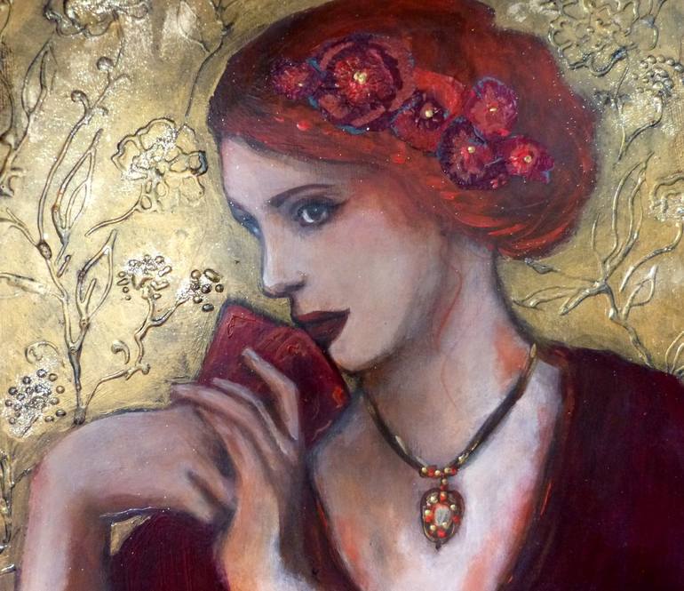 Original Figurative Women Painting by Loetitia Pillault