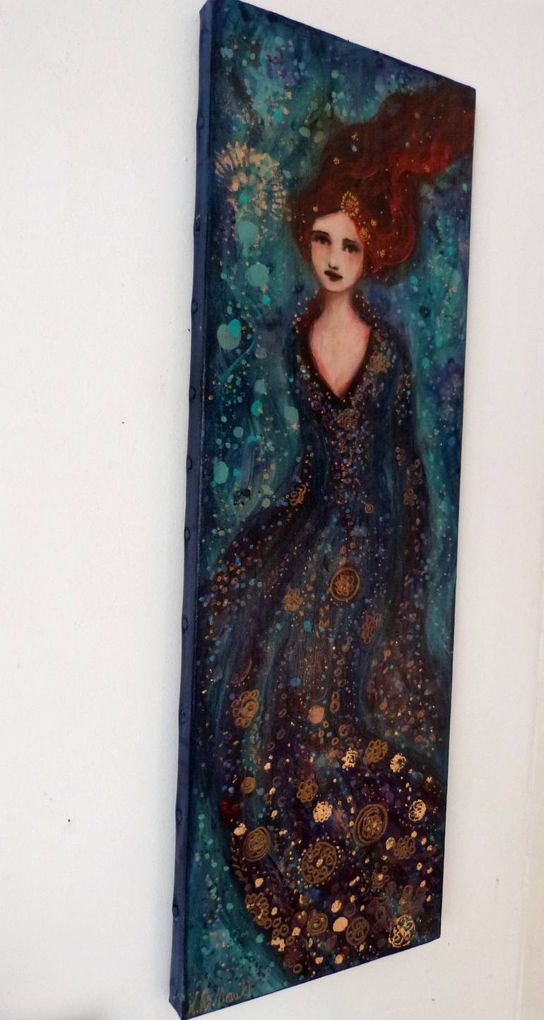 Original Art Deco Women Painting by Loetitia Pillault