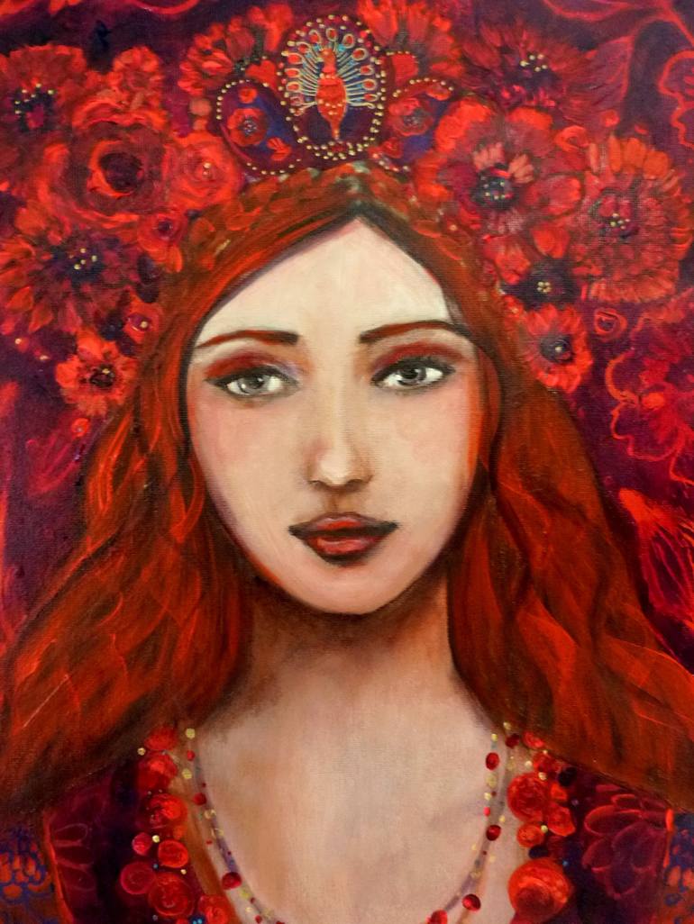 Original Figurative Women Painting by Loetitia Pillault