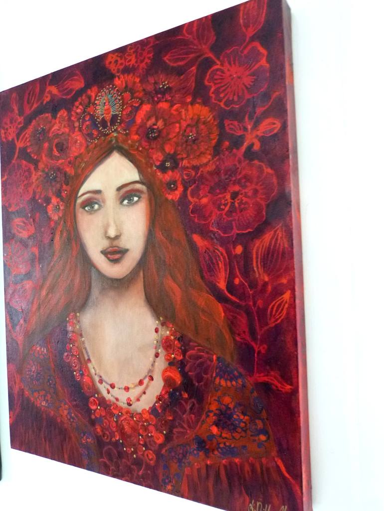 Original Figurative Women Painting by Loetitia Pillault