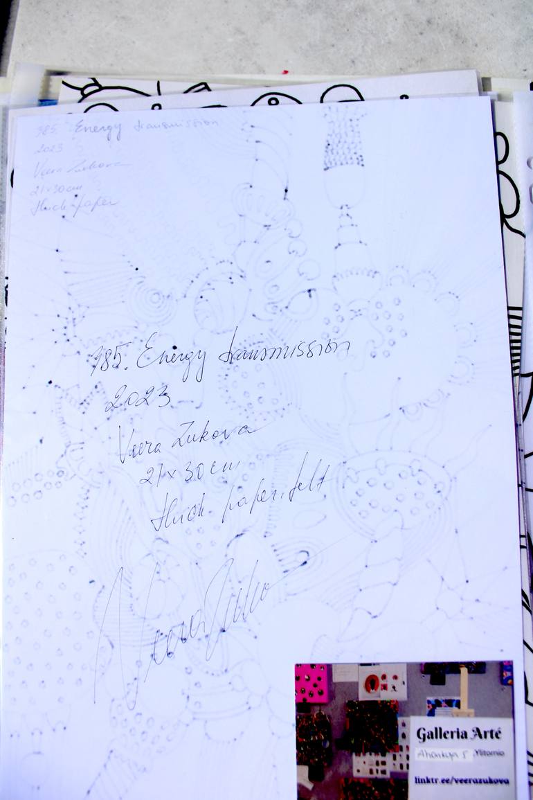 Original Abstract Expressionism Abstract Drawing by Veera Zukova