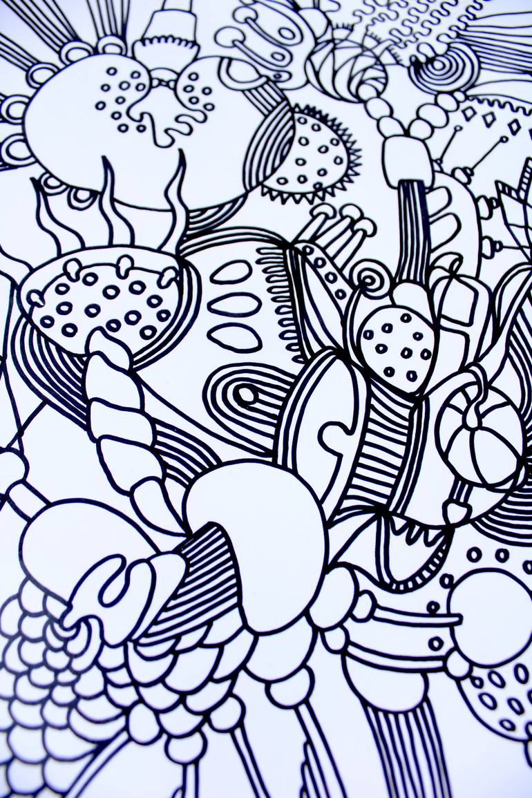 Original Abstract Expressionism Abstract Drawing by Veera Zukova