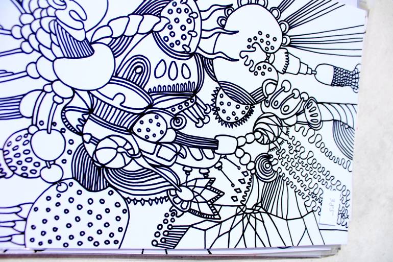 Original Abstract Expressionism Abstract Drawing by Veera Zukova