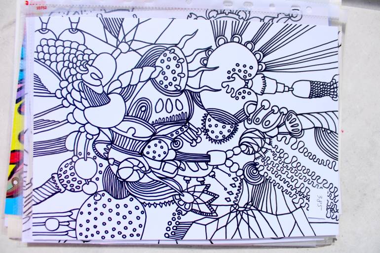 Original Abstract Expressionism Abstract Drawing by Veera Zukova