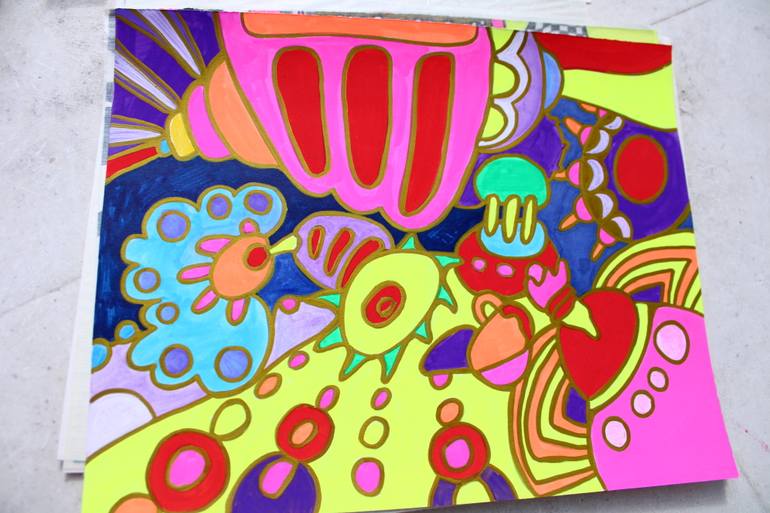 Original Abstract Expressionism Abstract Drawing by Veera Zukova