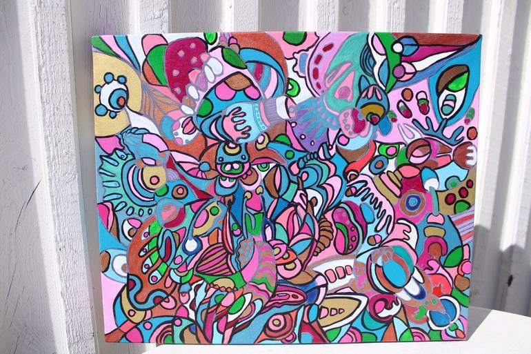 Original Pop Art Abstract Painting by Veera Zukova