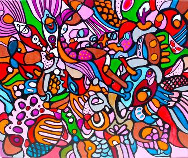 Original Pop Art Abstract Paintings by Veera Zukova