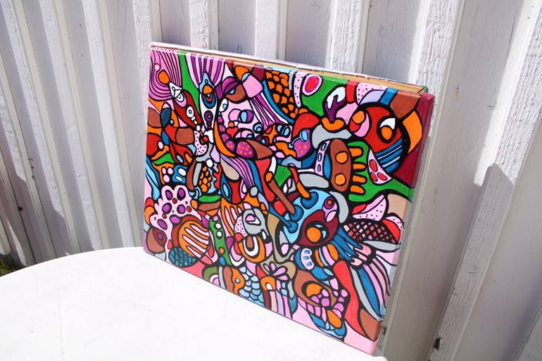 Original Pop Art Abstract Painting by Veera Zukova