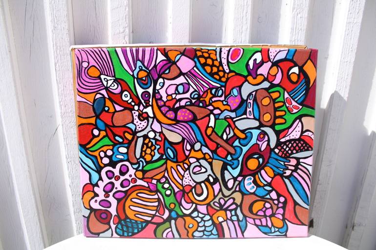 Original Pop Art Abstract Painting by Veera Zukova